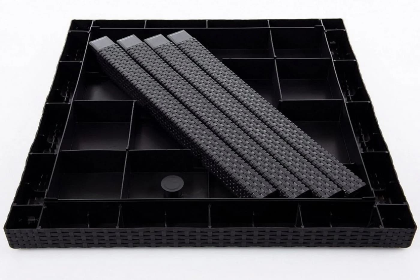 Progarden Sitzgruppe 5-tlg. Anthrazit Kunststoff Rattan Optik - Bild 5