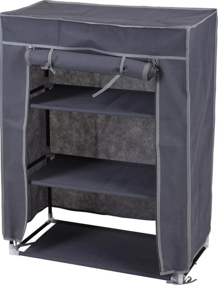 Koopman Campingschrank Schuhregal 2er Set Grau 3 Ebenen - Bild 3
