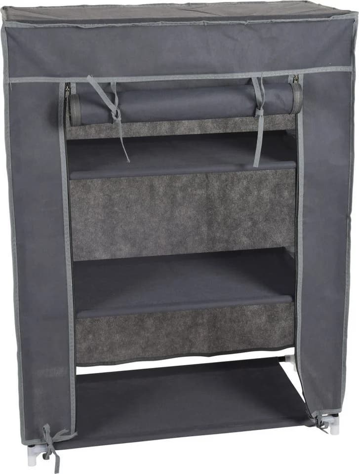 Koopman Campingschrank Schuhregal 2er Set Grau 3 Ebenen - Bild 4