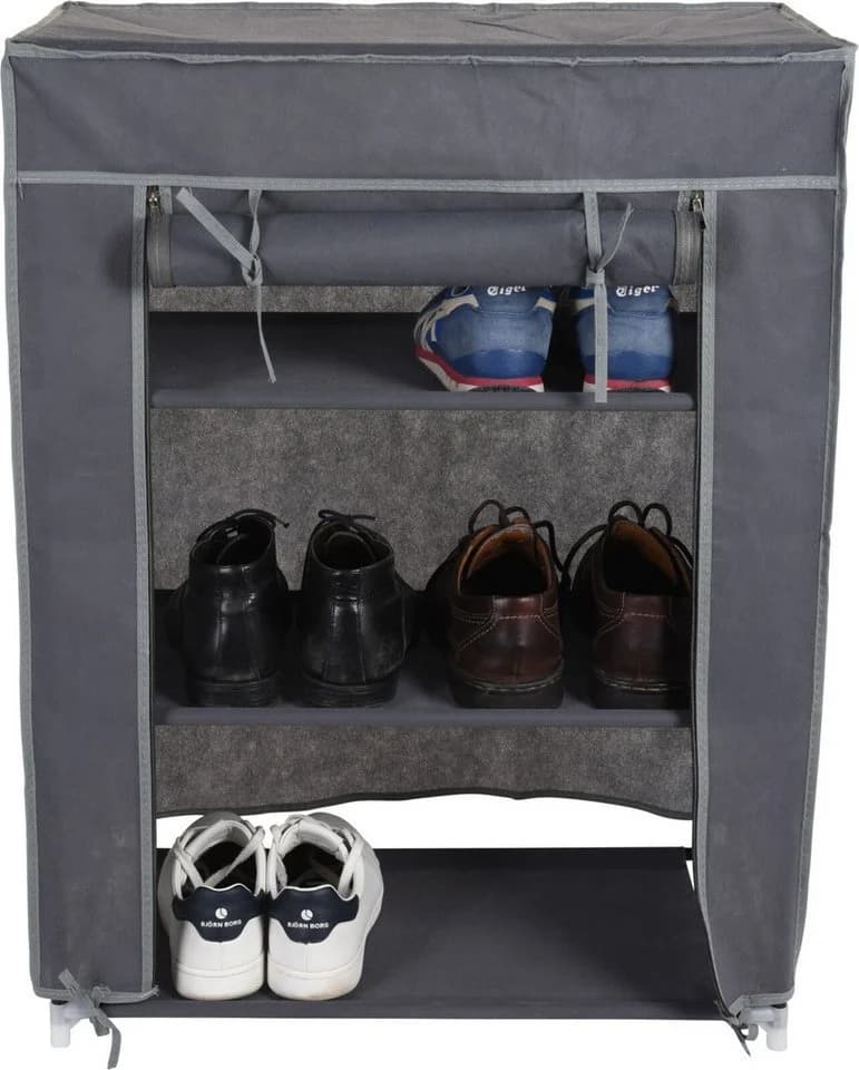 Koopman Campingschrank Schuhregal 2er Set Grau 3 Ebenen - Bild 5