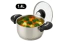 Koopman Kochtopf Edelstahl 1400 ml mit Glasdeckel Bild 2