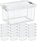 Koopman Stapelbox 20er Set Transparent Kunststoff mit Deckel Bild 2