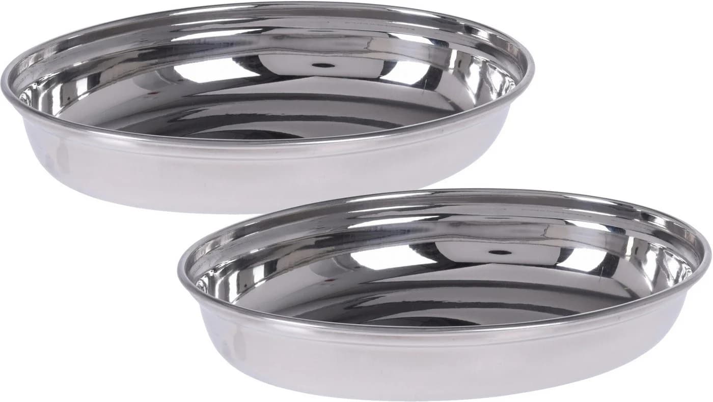Koopman Oval Edelstahl Servierschale 2er Set Silber - Bild 2