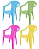 Progarden Kinderstuhl 4er Set Bunt Stapelbar Kunststoff Bild 3