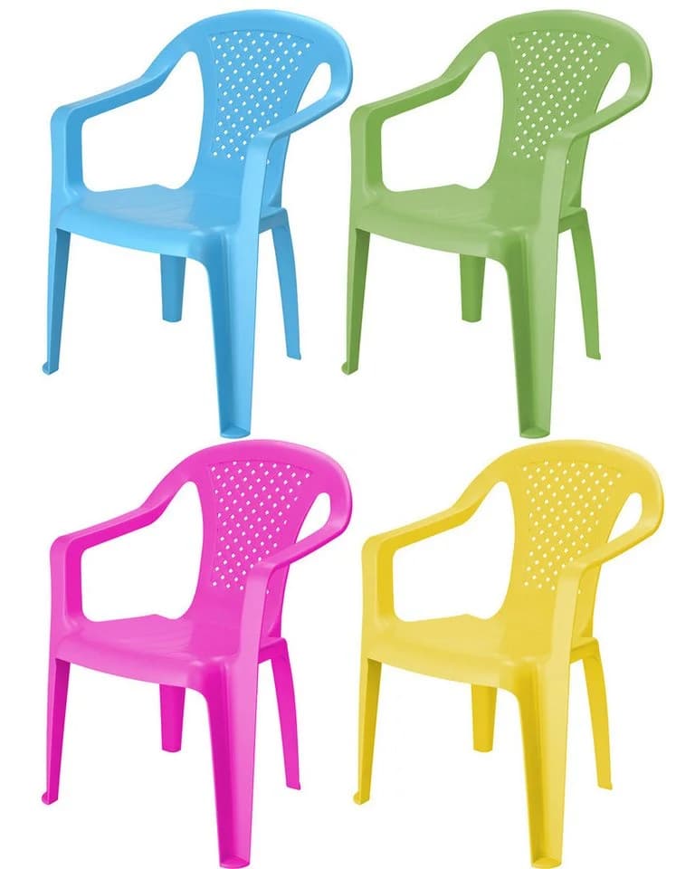 Progarden Kinderstuhl 4er Set Bunt Stapelbar Kunststoff - Bild 3
