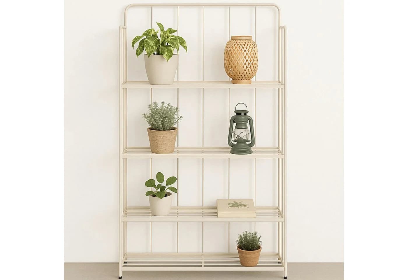 Koopman Blumenständer Beige Metall Klappbar 4 Ebenen - Bild 3