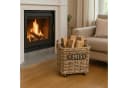 Van der Leeden Feuerholzkorb Rattan Braun Handmade Bild 1