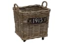 Van der Leeden Feuerholzkorb Rattan Braun Handmade Bild 3