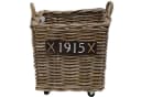 Van der Leeden Feuerholzkorb Rattan Braun Handmade Bild 4
