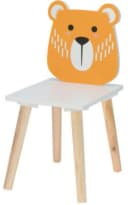 Koopman Kinderstuhl Kinderhocker MDF Bär Motiv Weiß Bild 2