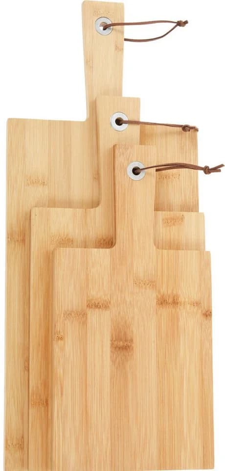 Koopman Bambus Schneidebrett Set 3-tlg. Hellbraun