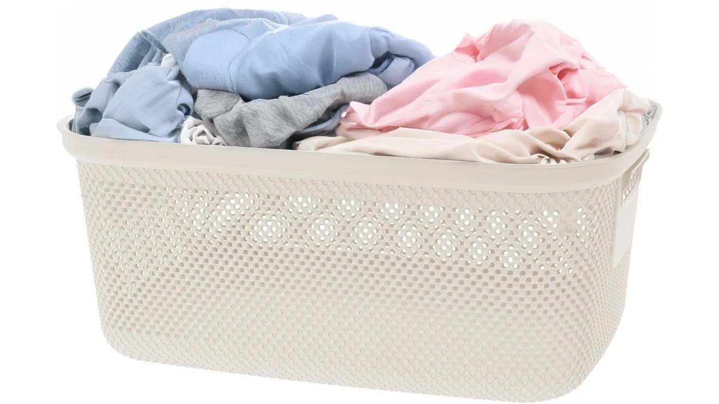 Koopman Wäschekorb 30L Kunststoff 2er Set Beige