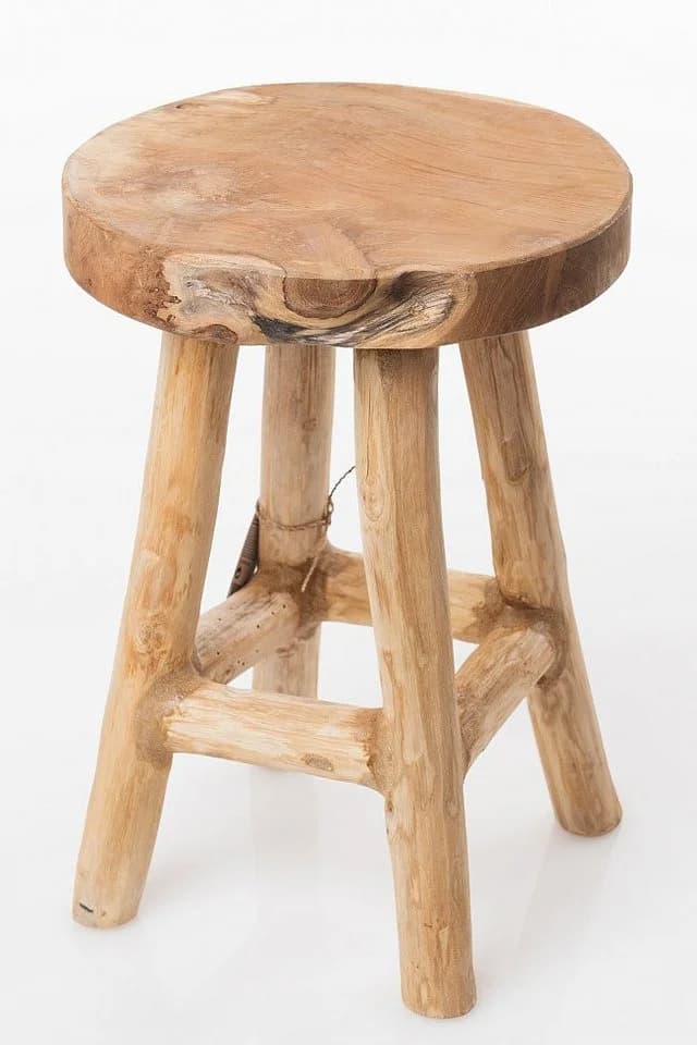 Koopman Blumenhocker Teakholz Massiv Handmade Unperfekt