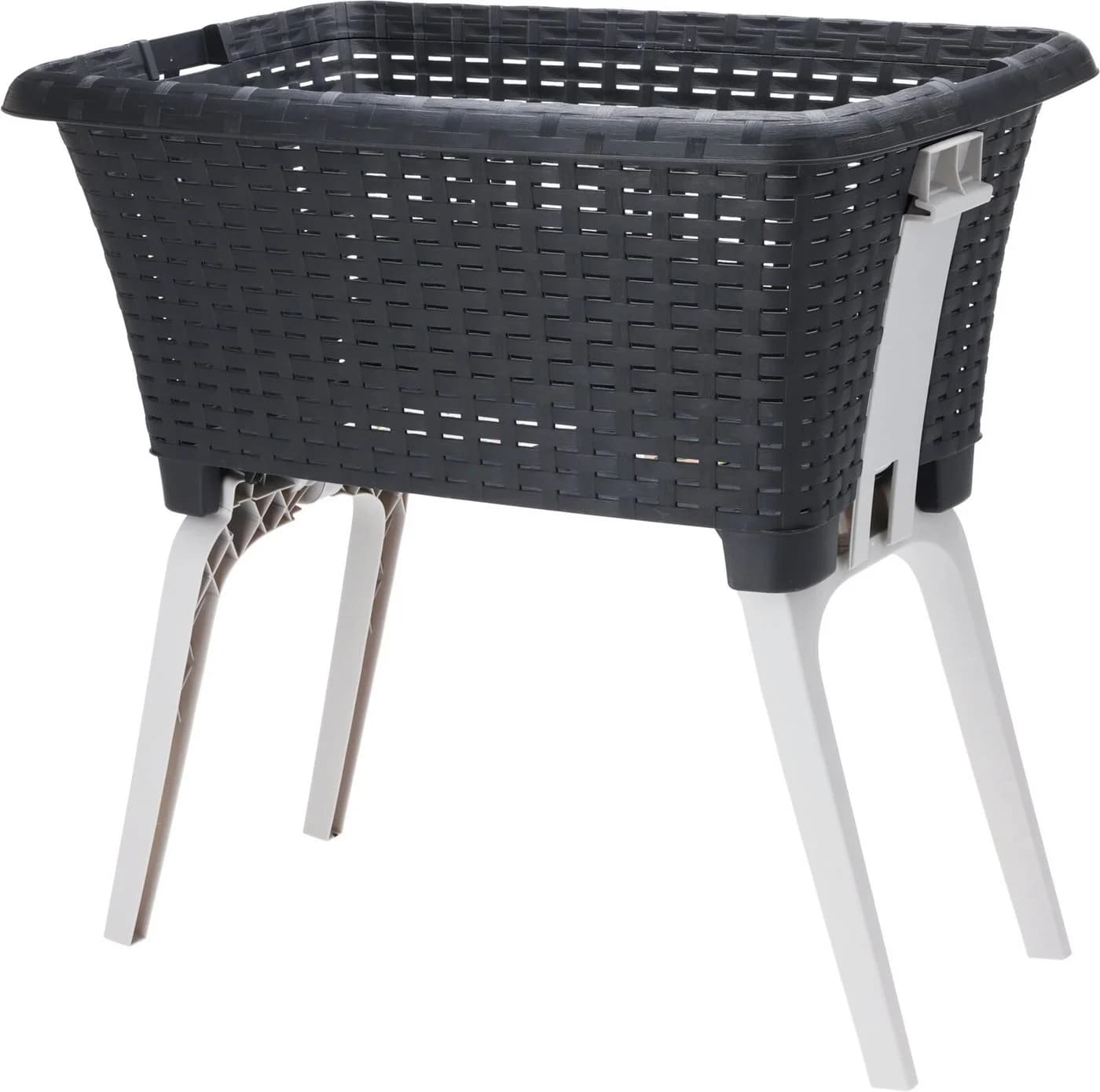Koopman Wäschekorb 38L Rattan Optik Anthrazit - Bild 3