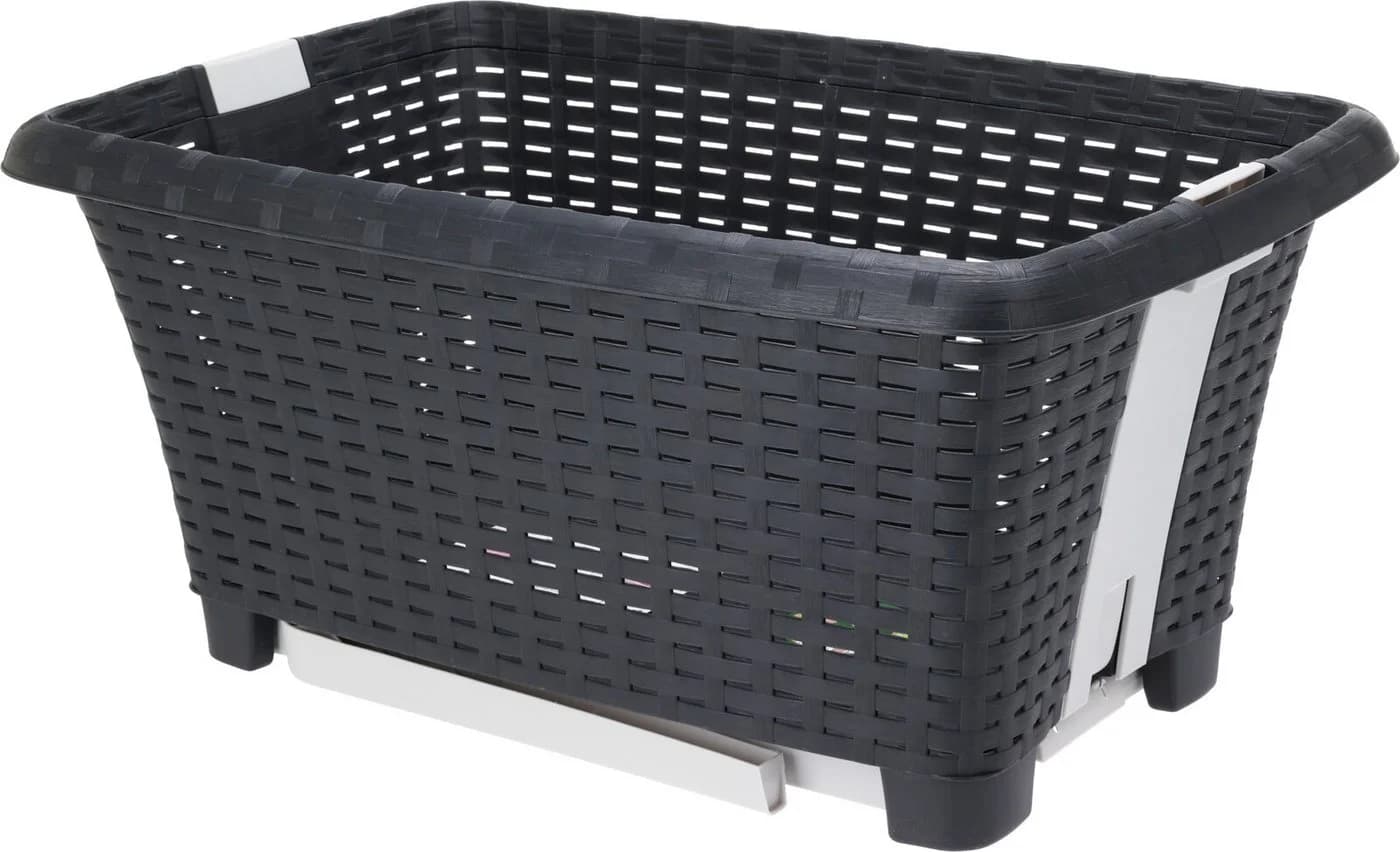 Koopman Wäschekorb 38L Rattan Optik Anthrazit - Bild 5