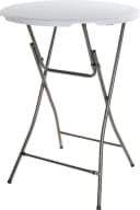 Koopman Stehtisch Set 2-tlg. Weiß/Silber Rund Klappbar Bild 3