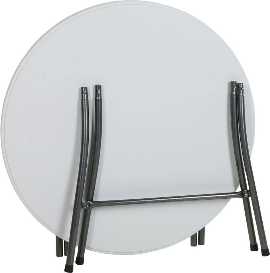Koopman Stehtisch Set 2-tlg. Weiß/Silber Rund Klappbar - Bild 5