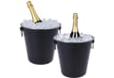 Koopman Wein- und Sektkühler 2er Set Schwarz Silber Bild 2