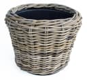 Van der Leeden Pflanzkorb Set 3tlg. Rattan Braun Bild 1