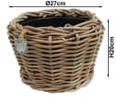 Van der Leeden Pflanzkorb Set 3tlg. Rattan Braun Bild 5