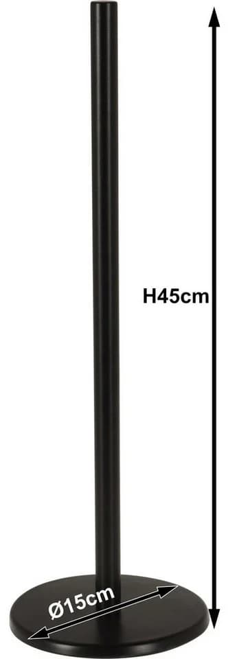 Koopman Toilettenpapierhalter Schwarz 45 cm für 5 Rollen