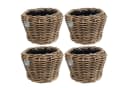 Van der Leeden Pflanzkorb Set 4 Stk Rattan Braun Bild 2