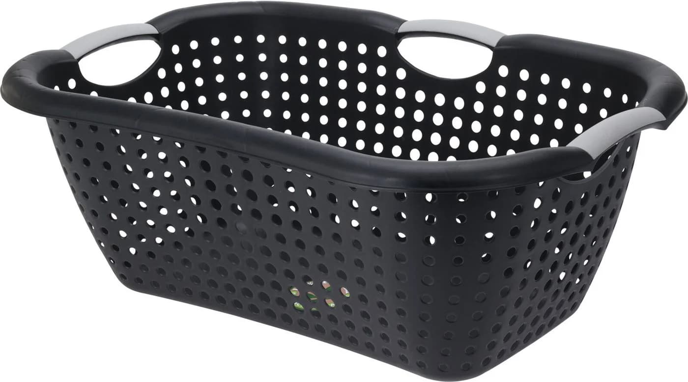 Koopman Wäschekorb 2-er Set Schwarz/Grau Kunststoff 26 L - Bild 4