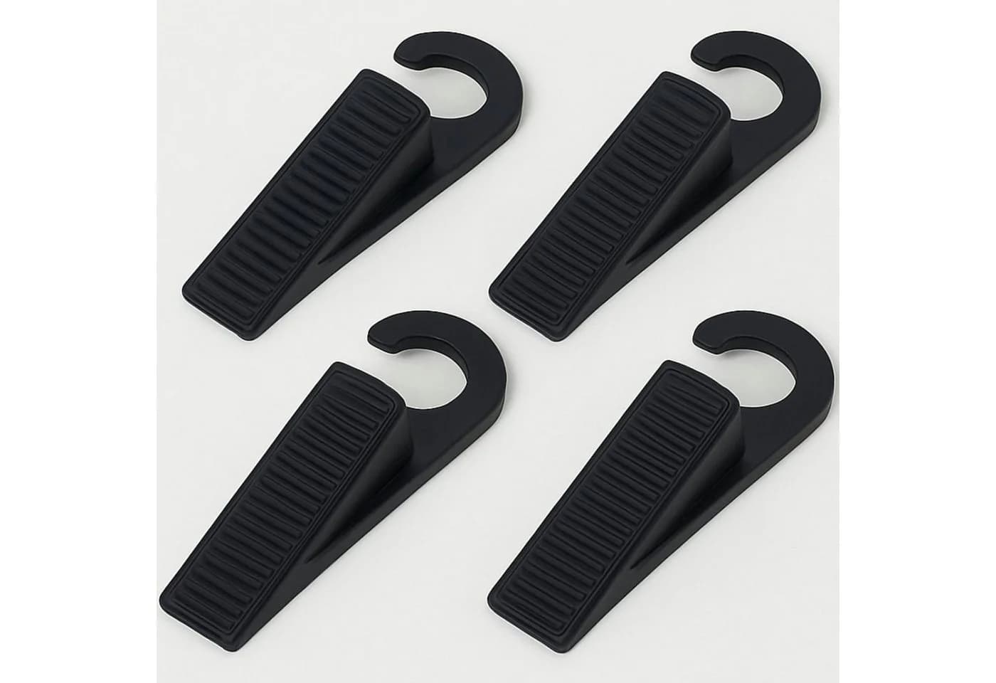 Koopman Türstopper Türkeil Set 4-tlg. Schwarz Kunststoff - Bild 2