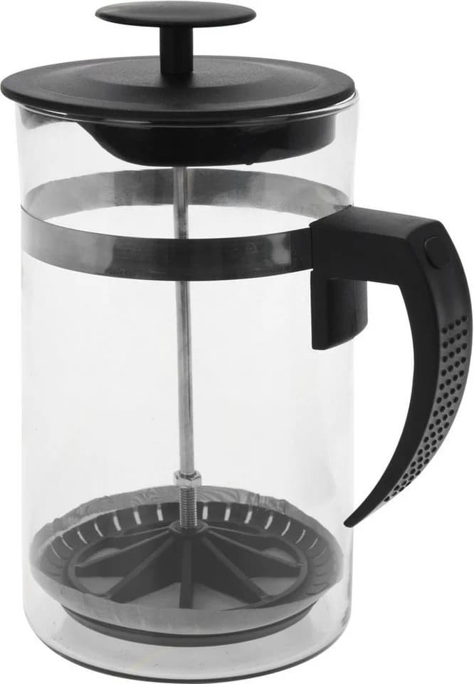 Koopman Kaffeebereiter Glas Kunststoff Manuelle Presse Transparent Schwarz