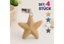Koopman Tischtuchklammer 4er Set Seesterne Beige/Blau/Grau/Weiß Bild 2