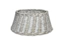 Van der Leeden Weihnachtsbaumdecke Baumrock Fuß Umrandung Ø 60 cm Weiß Rattan Rustikal Bild 3