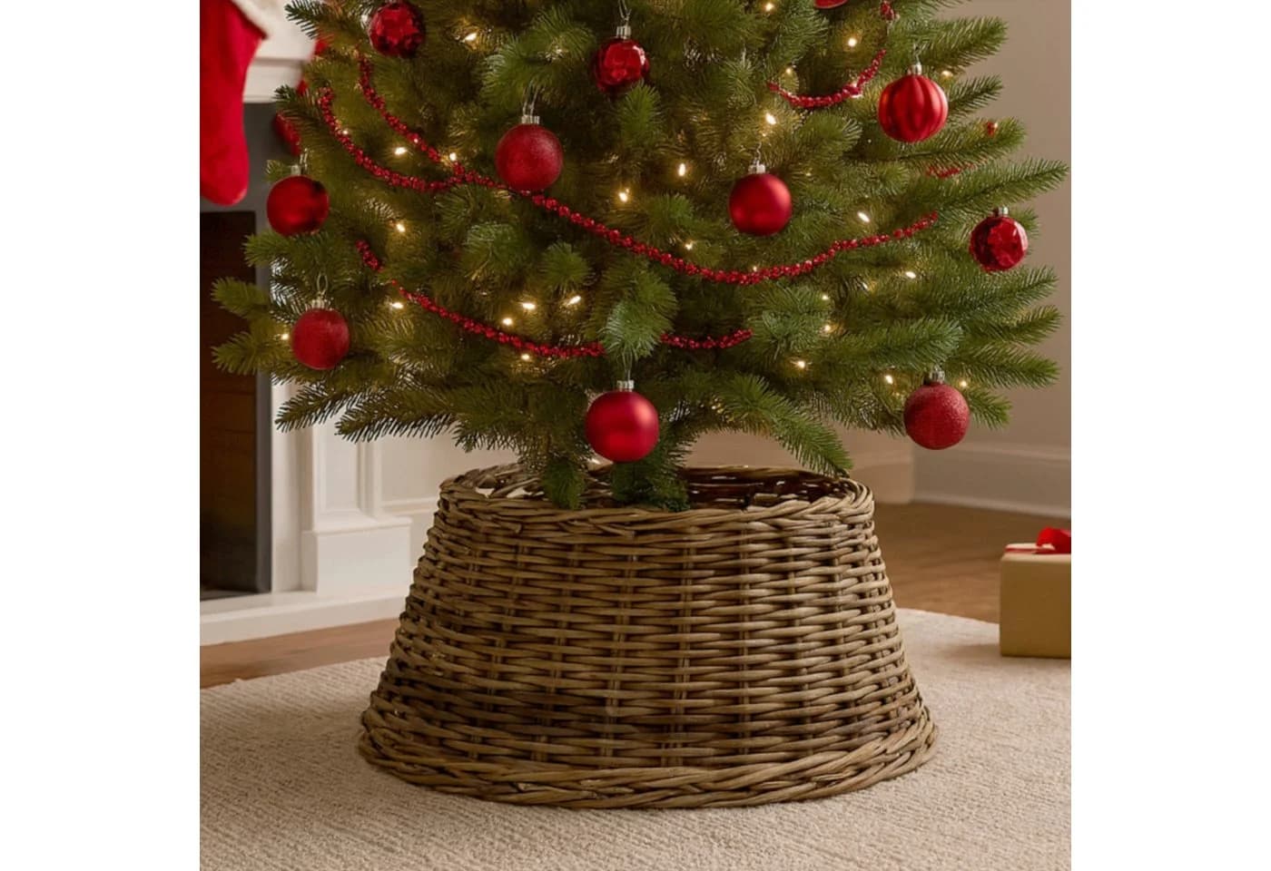 Van der Leeden Weihnachtsbaumrock Rattan Rustikal Braun - Bild 2