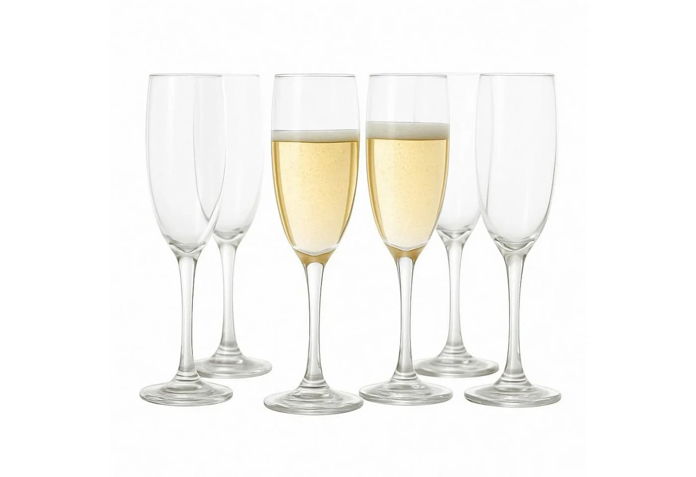 Koopman Sektglas Champagnergläser 6-tlg. Glas Transparent - Bild 2