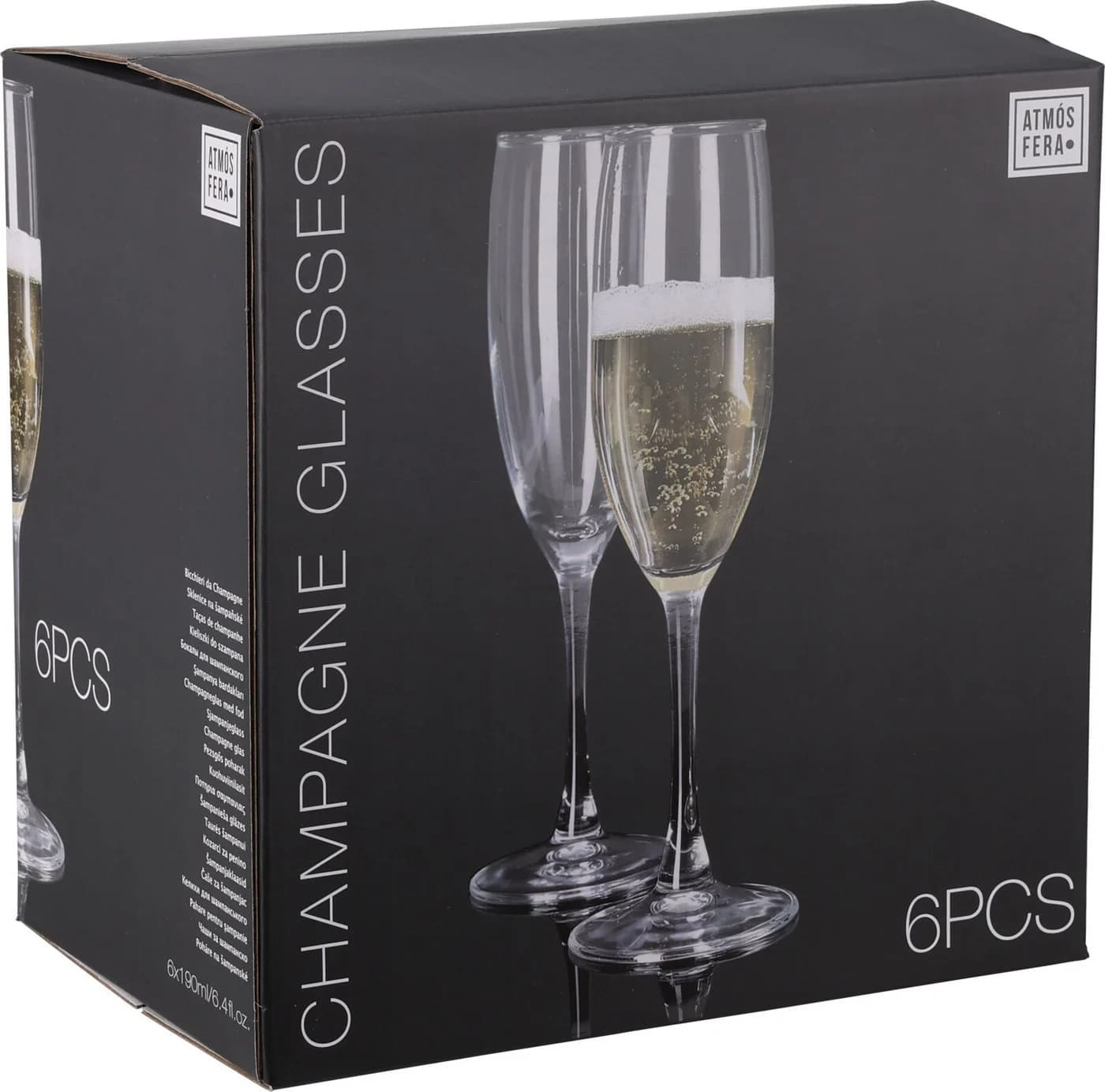 Koopman Sektglas Champagnergläser 6-tlg. Glas Transparent - Bild 5