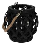 Koopman Windlicht Laterne Schwarz 2er Set Bambus Boho Bild 4