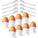 Koopman Eierbecher Set 16-tlg. Weiß Kunststoff Bild 3