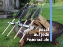 Schilling Steckerlfischhalter Edelstahl & Buche für Feuerschale Bild 1