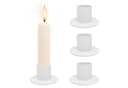 heimzeit Tischkerzenhalter Set 4 Stück Weiß Modern Bild 4