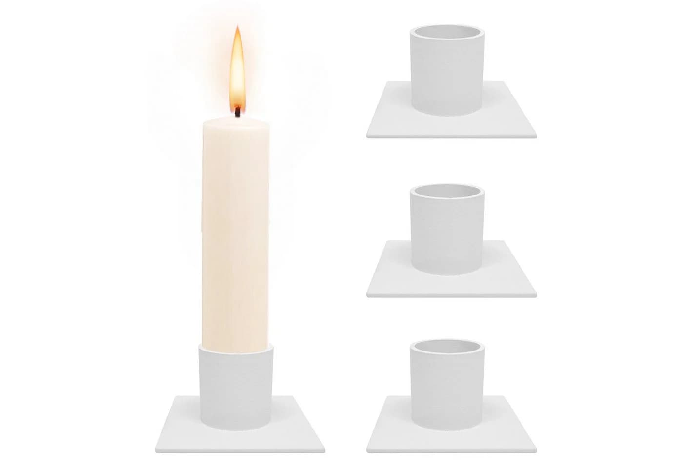 heimzeit Tischkerzenhalter Stabkerzenhalter Set 4 Stück - Bild 4
