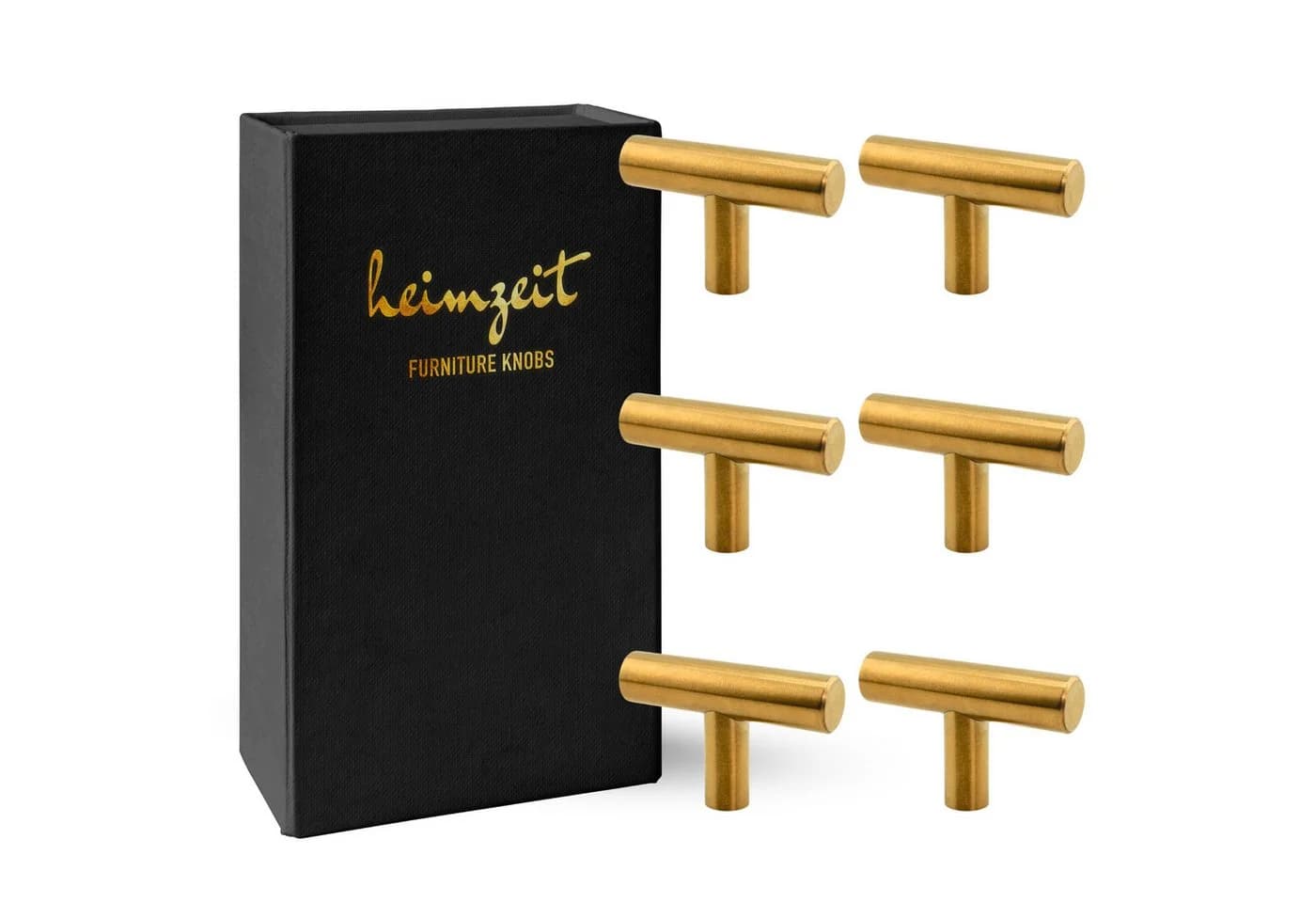heimzeit Möbelgriff Edelstahl Set 6-St. Gold Modern - Bild 2