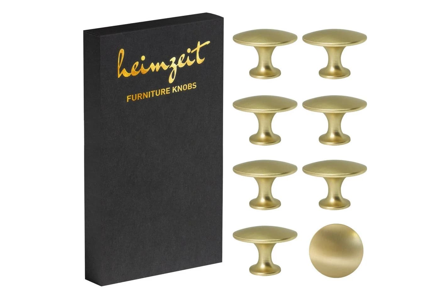 heimzeit Möbelgriff Scandi Set 8 Stück Gold Zinklegierung - Bild 2