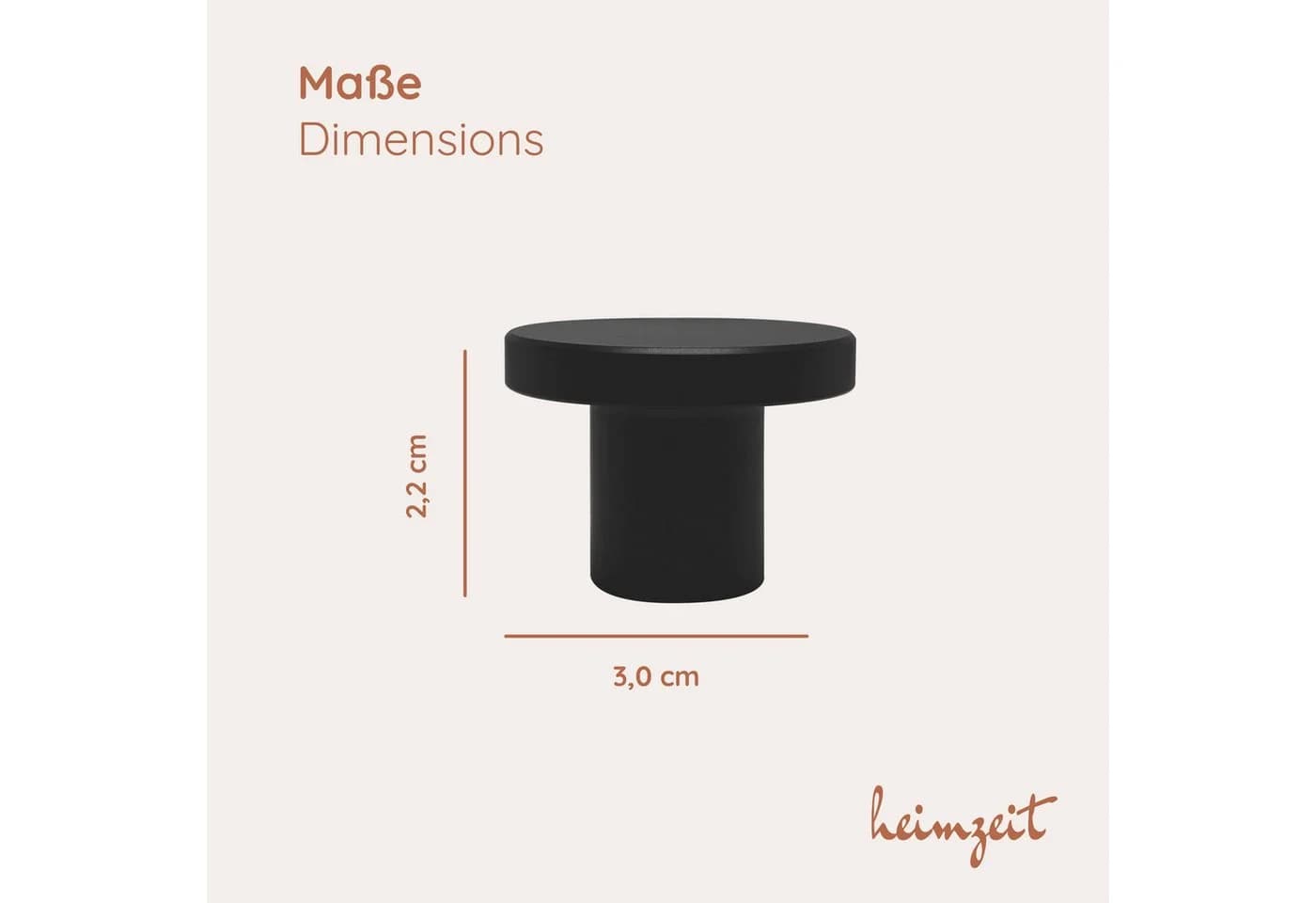 heimzeit Möbelgriff Set 10 Stück Schwarz Aluminium Modern