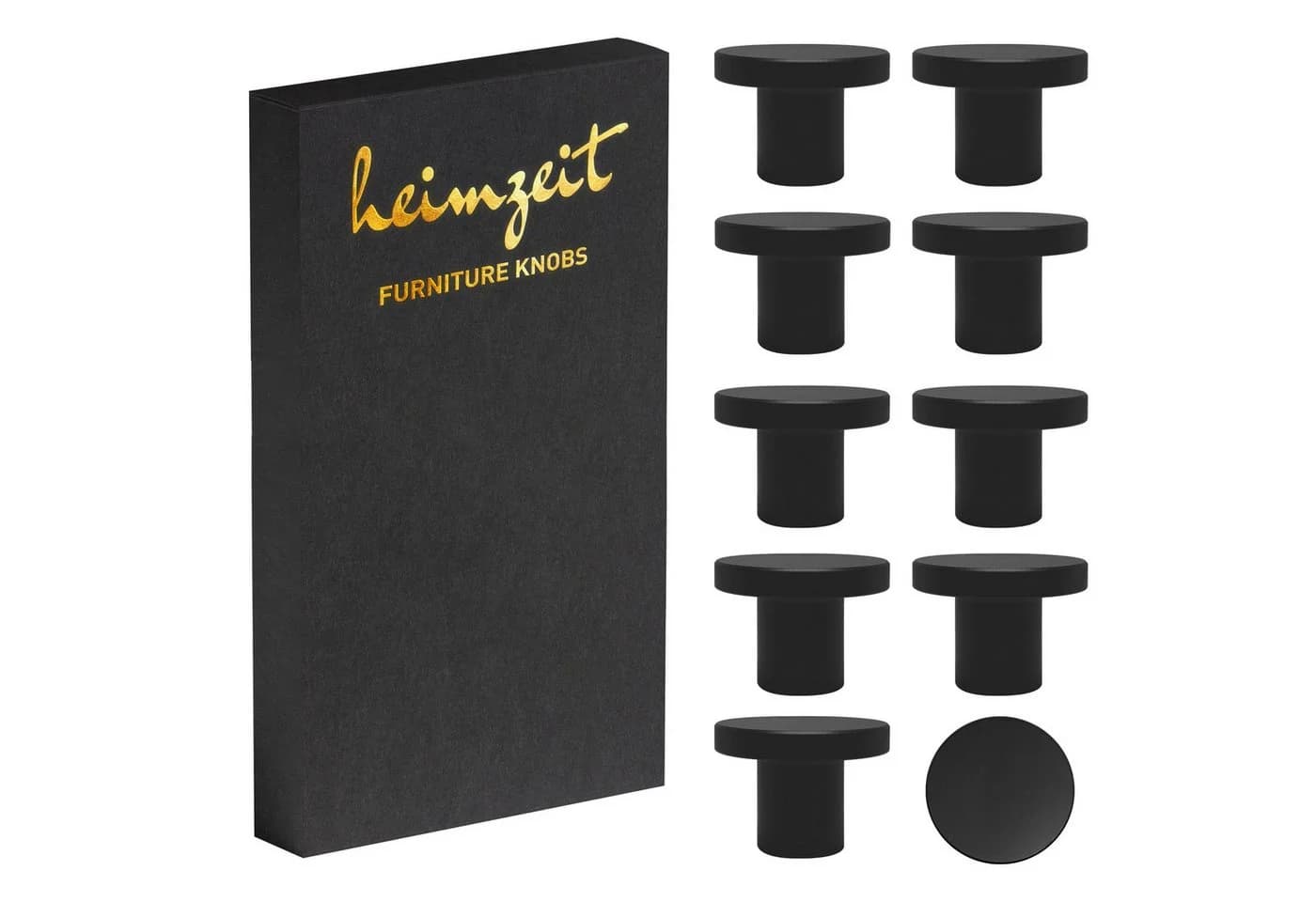 heimzeit Möbelgriff Set 10 Stück Schwarz Aluminium Modern - Bild 2