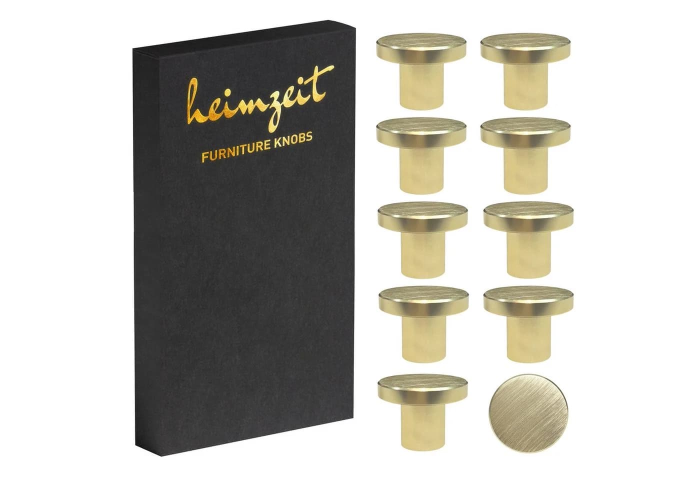 heimzeit Möbelgriff Set 10 Stück Modern Gold Aluminium - Bild 2