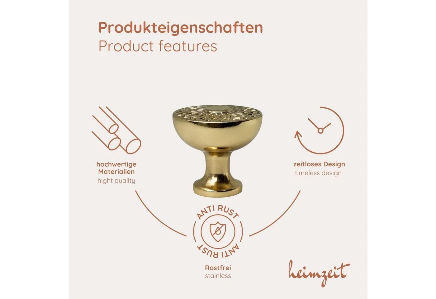 heimzeit Möbelgriff Urban - 8 Stück Set, Aluminium, Matt - Bild 3