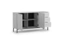 HAUSELEMENT Kommode QUERTY QT-01 Schwarz Modernes Sideboard mit Schubladen Bild 1