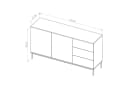 HAUSELEMENT Kommode QUERTY QT-01 Schwarz Modernes Sideboard mit Schubladen Bild 3