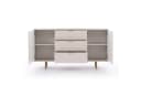 HAUSELEMENT Kommode NUBIA NB-02 3 Schubladen 2 Türen 150 cm Push-to-Open Modern Bild 3