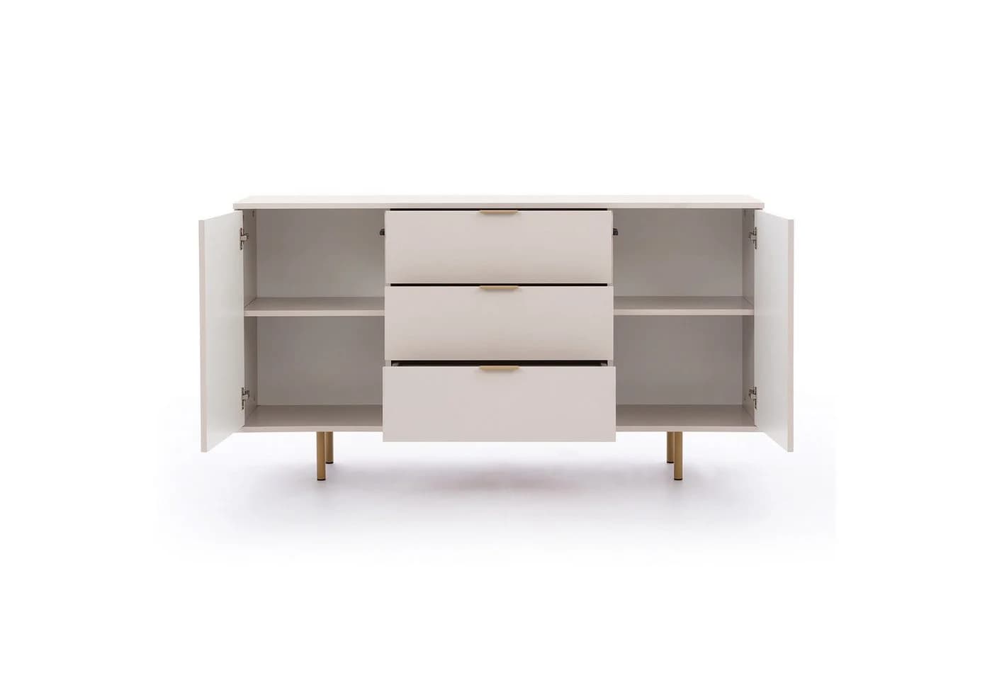 HAUSELEMENT Kommode NUBIA NB-02 3 Schubladen 2 Türen 150 cm Push-to-Open Modern - Bild 3