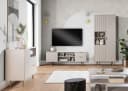 HAUSELEMENT Mehrzweckschrank NUBIA NB-05 3 Türen Vitrine Regal Schrank Modern Bild 4